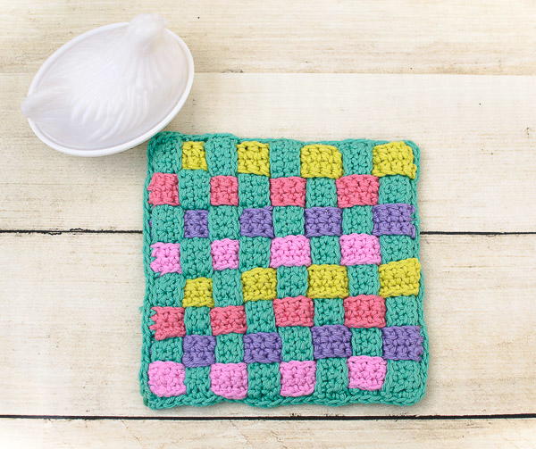 Woven Potholder Crochet Pattern Woven Potholder Crochet Pattern