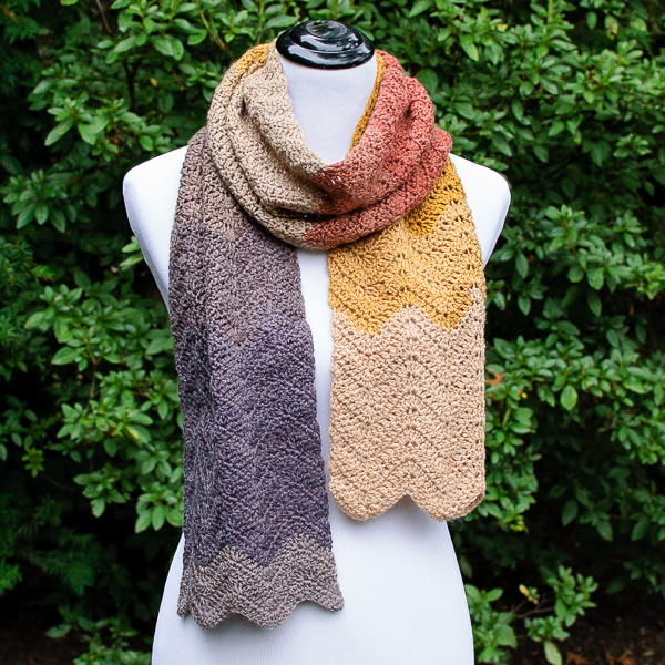 Autumn Ripple Crochet Scarf Pattern Woven Potholder Crochet Pattern