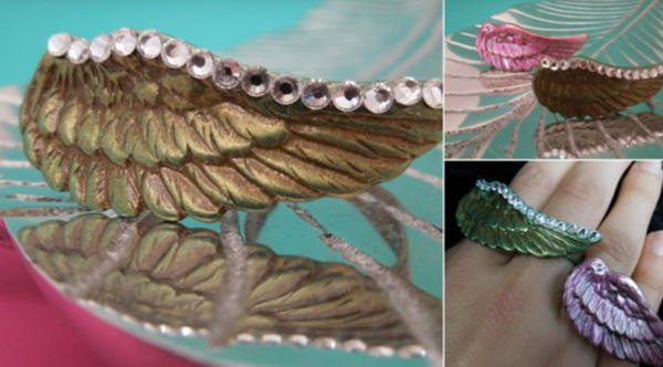 Painted Angel Wings Ring Painted Angel Wings Ring