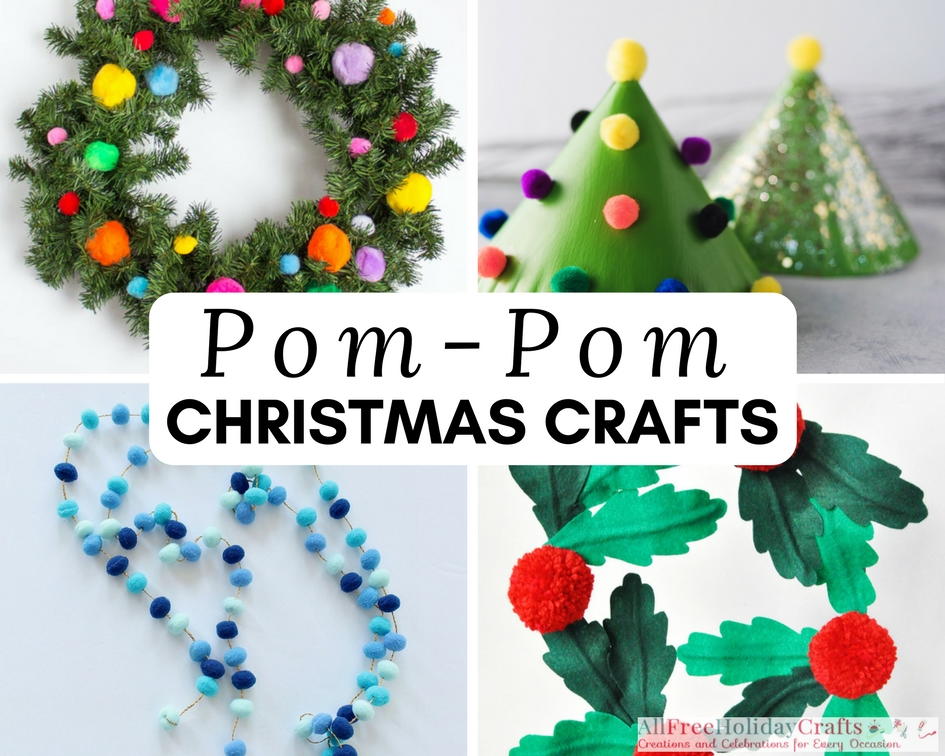 Pom-Pom Christmas Crafts | AllFreeHolidayCrafts.com