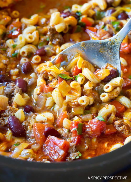 Slow Cooker Chili Mac and Cheese Slow Cooker Chili Mac and Cheese