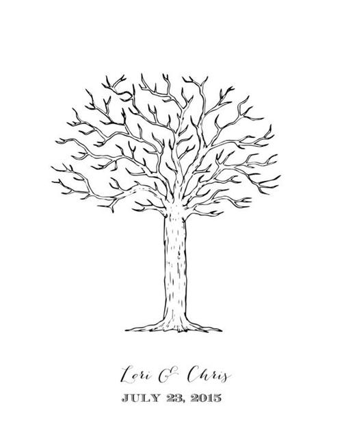 Tree of Life Thumbprint Guestbook Tree of Life Thumbprint Guestbook