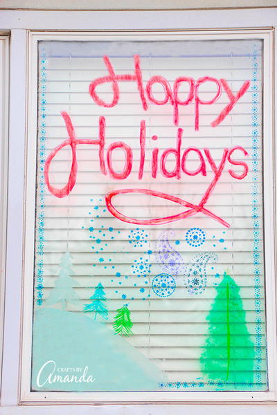 DIY Holiday Window Airbrushing Tutorial