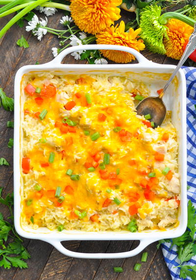 Fiesta Chicken and Rice Bake Dump-and-Bake Fiesta Chicken and Rice Bake