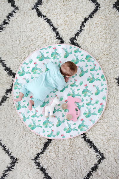 Round Quilted Play Mat Round Quilted Play Mat