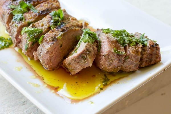 Grilled Pork Tenderloin With Fresh Herb Sauce Grilled Pork Tenderloin With Fresh Herb Sauce
