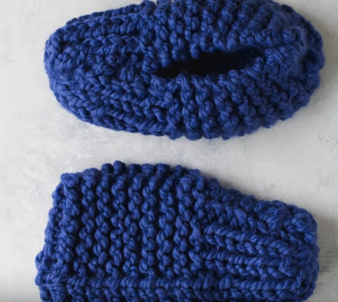 Grandma's Simple Knit Slippers (Free Pattern ...
