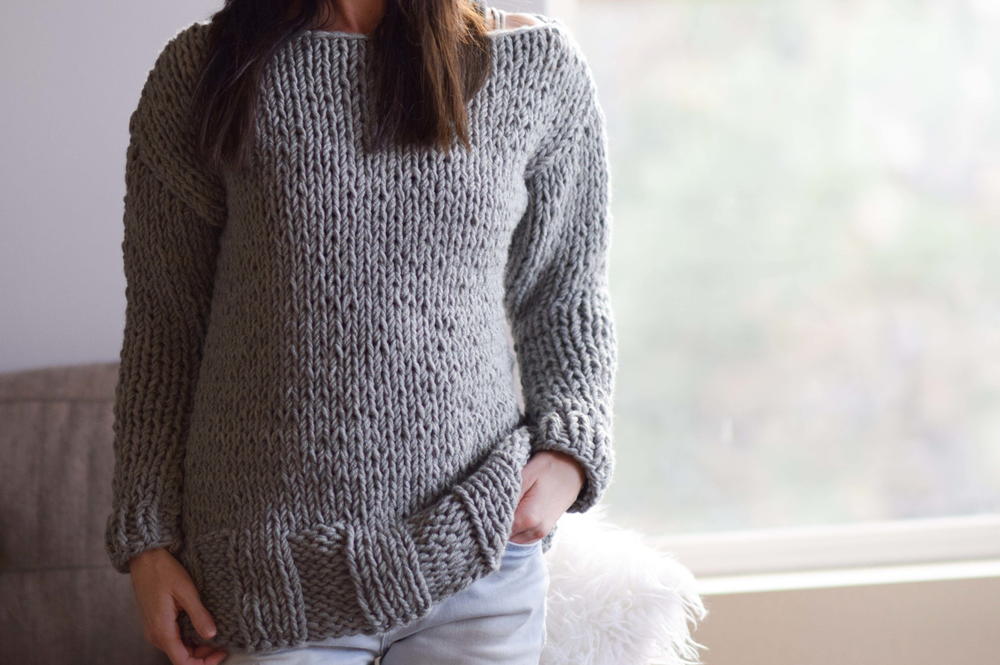 chunky knit wool sweater