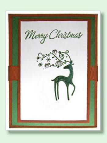 Simply Festive Stamped Christmas Card