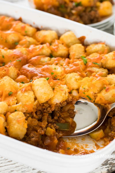 Sloppy Joe Corn and Tater Tot Casserole Sloppy Joe Corn and Tater Tot Casserole