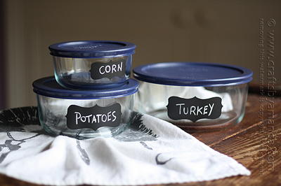Chalkboard Casserole Dish Labels