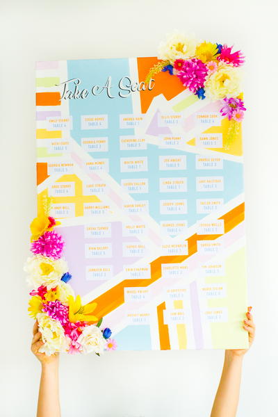 Colorful Geometric Seating Plan Colorful Geometric Seating Plan