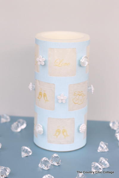 Easy Wedding Candle Wrap Easy Wedding Candle Wrap