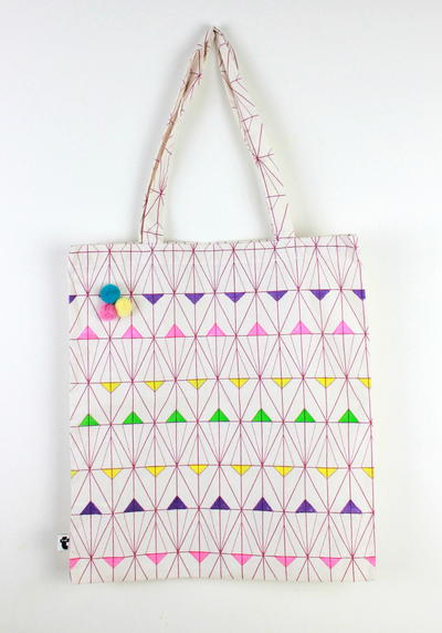 Geometric Painted Tote Bag Geometric Painted Tote Bag