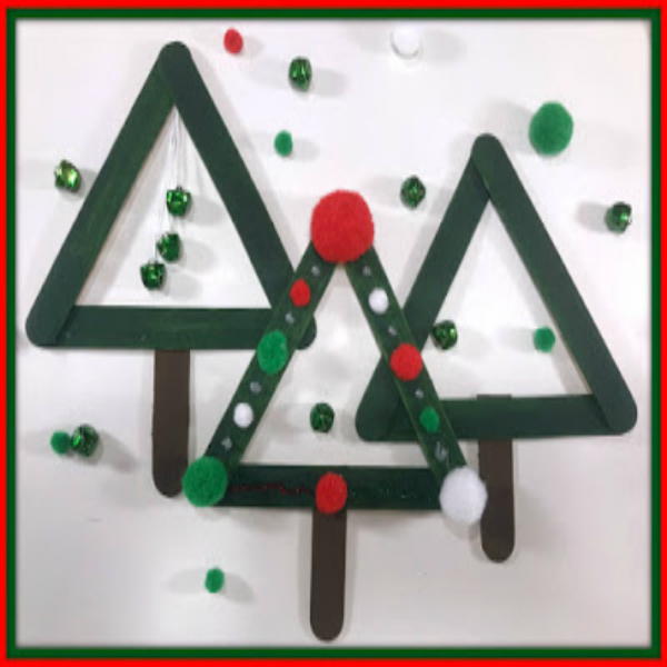Popsicle Stick Christmas Trees Popsicle Stick Christmas Trees