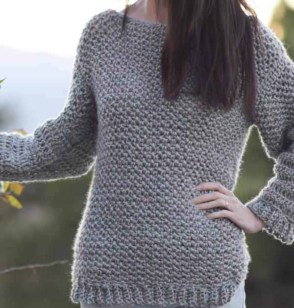 Knit-Like Crochet Sweater Knit-Like Crochet Sweater