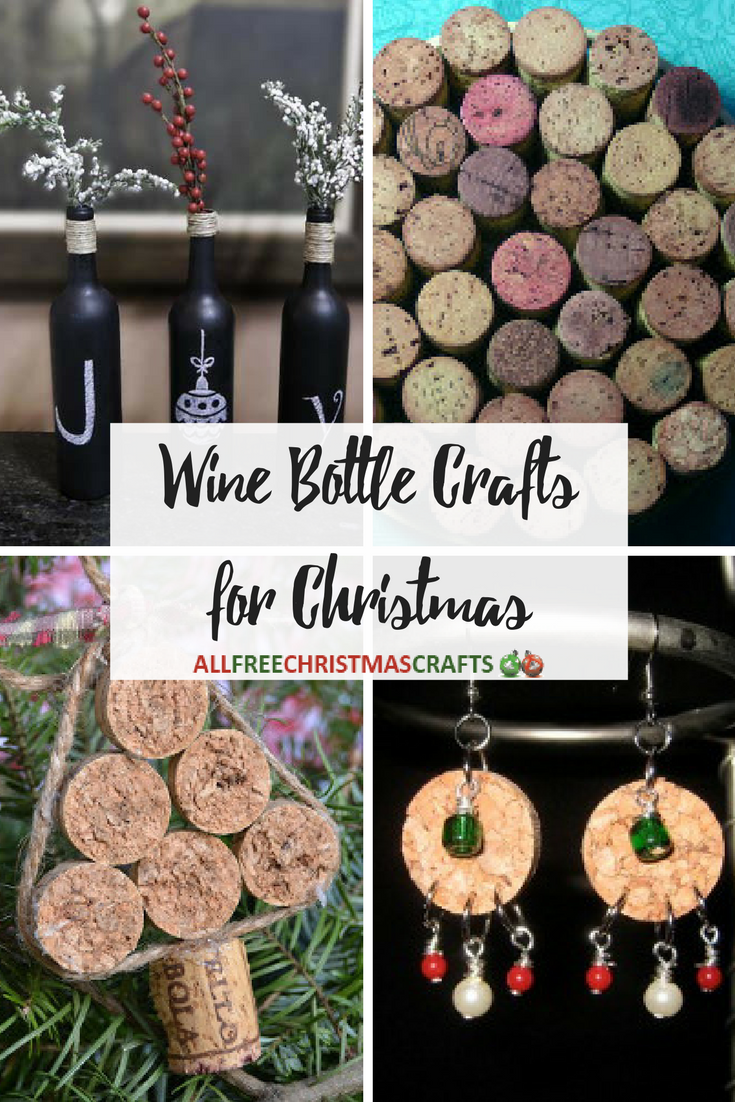 Download Free 20 Wine Bottle Crafts For Christmas Allfreechristmascrafts Com PSD Mockup Template