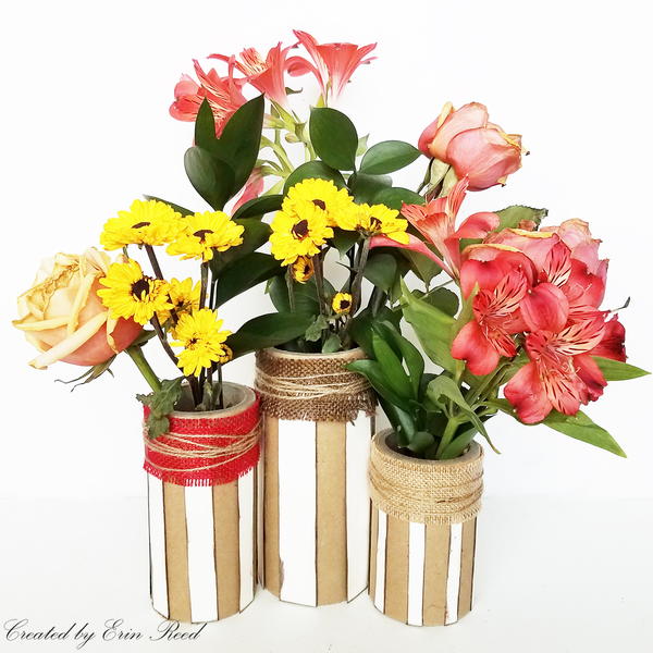 Altered Paper Tube Decor Altered Paper Tube Decor