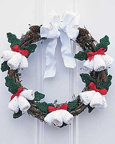 Christmas Bells Crocheted Wreath