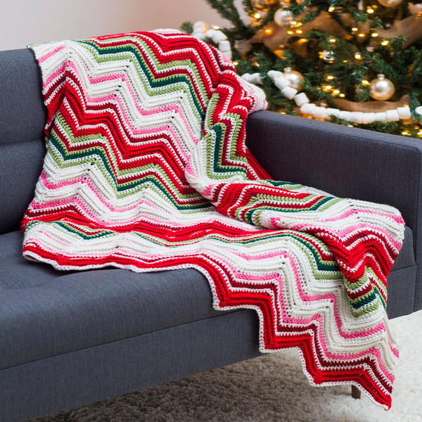 Ripples of Joy Christmas Afghan Crochet Pattern