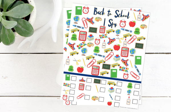 Back to School I Spy Printable Back to School I Spy Printable