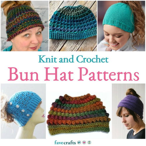 Knit and Crochet Bun Hat Patterns Knit and Crochet Bun Hat Patterns