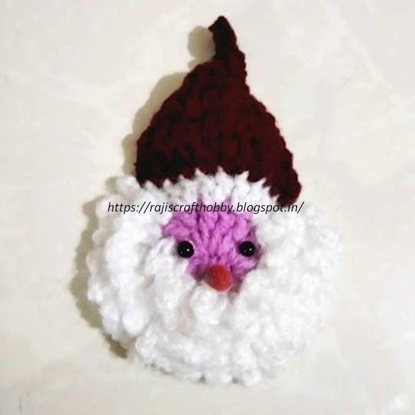 Easy Crochet Santa Ornament Easy Crochet Santa Ornament