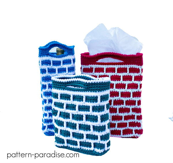 Down the Chimney Crochet Gift Bags Down the Chimney Crochet Gift Bags