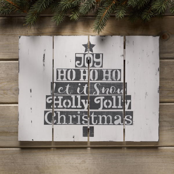 Joyful Stenciled Christmas Sign Joyful Stenciled Christmas Sign