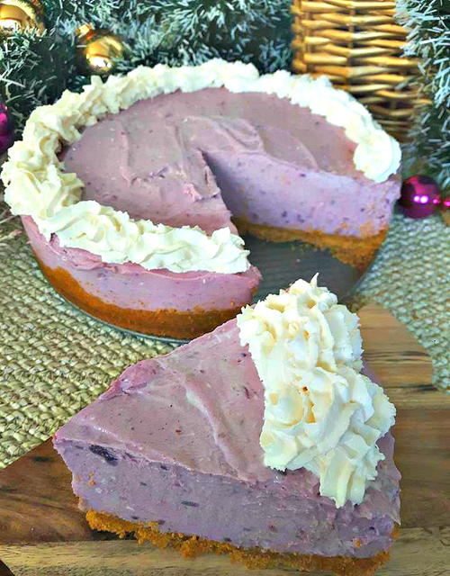 Christmas Cheesecake Purple Yam Christmas Cheesecake (Purple Yam)