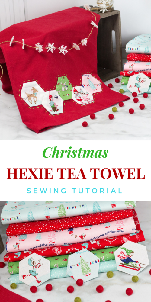 Christmas Hexie Dish Towel Tutorial Christmas Hexie Dish Towel Tutorial