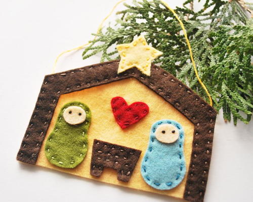 Christmas Stable DIY Ornament Christmas Stable DIY Ornament