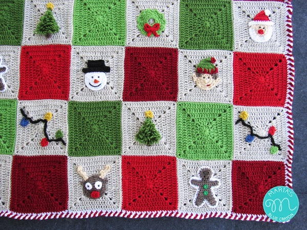 Christmas Granny Square Afghan Christmas Granny Square Afghan