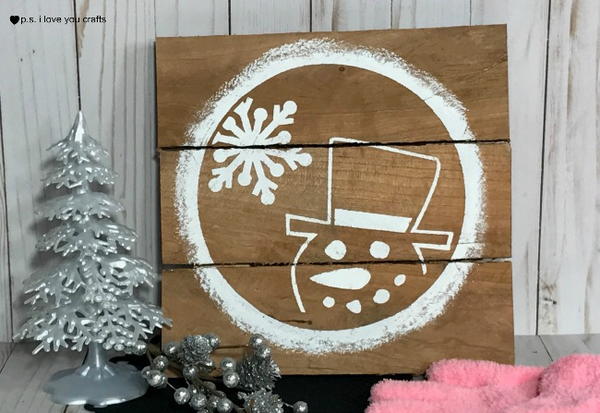 Snowman Pallet Craft Snowman Pallet Craft
