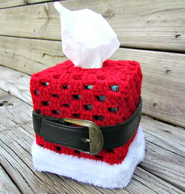 Santa Tissue Box Cover Pattern Santa Tissue Box Cover Pattern