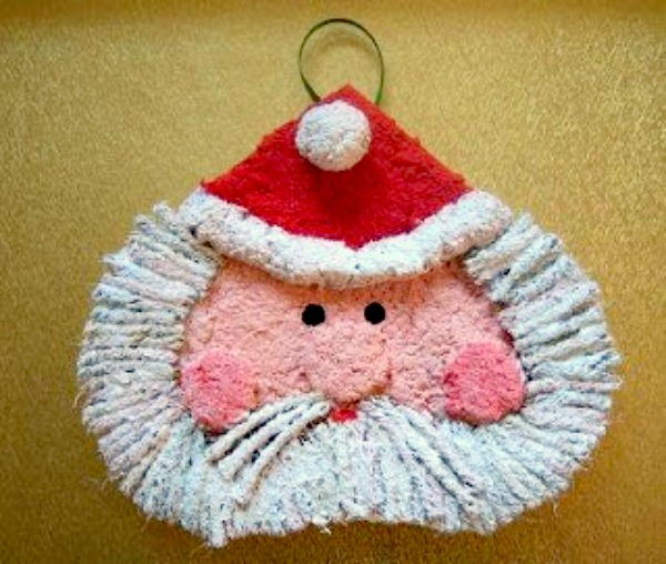 Paper Mache Santa Ornament Paper Mache Santa Ornament