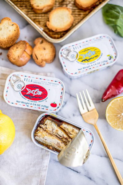 Canned Sardines Crostini Canned Sardines Crostini with Sherry Pickled Chiles + Herbs