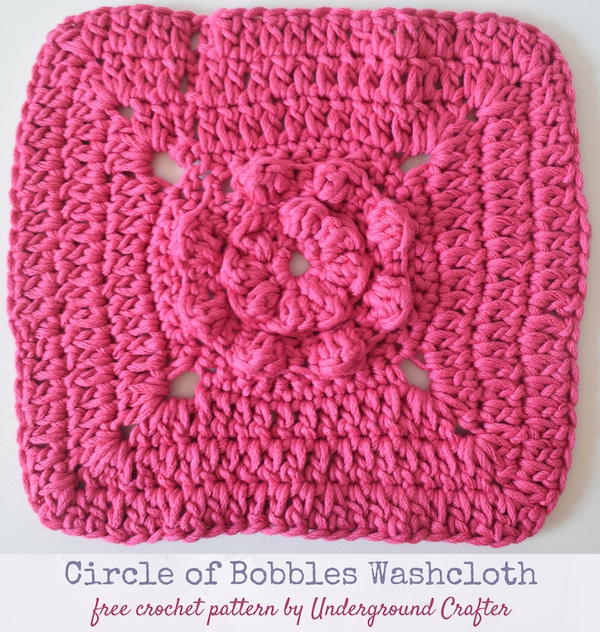 Circle of Bobbles Washcloth Circle of Bobbles Washcloth