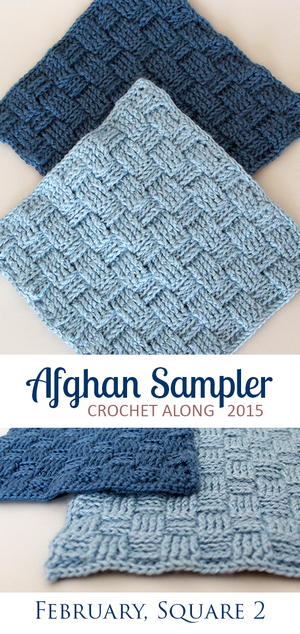 Afghan Sampler Square 2 Basket Weave Afghan Sampler, Square 2: Basket Weave