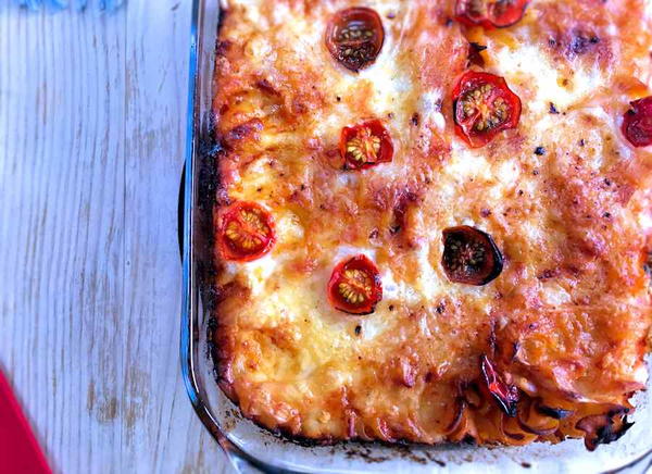 Tomato and Provolone Pasta Bake Tomato and Provolone Pasta Bake
