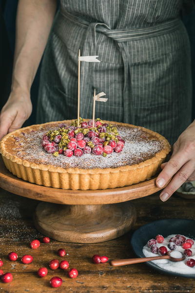 Festive Cranberry Tart with Almond Frangipane Festive Cranberry Tart with Almond Frangipane