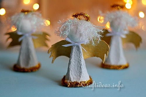 Heavenly Upcycled Egg Carton Christmas Angels Heavenly Upcycled Egg Carton Christmas Angels