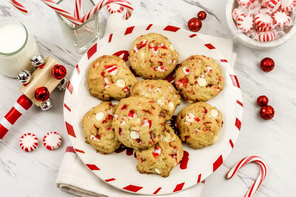 White Chocolate Peppermint Cookies White Chocolate Peppermint Cookies