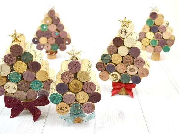 Festive Wine Cork Christmas Trees Festive Wine Cork Christmas Trees