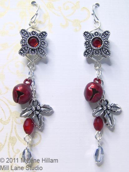 Holly and Berries Earrings Holly and Berries Earrings