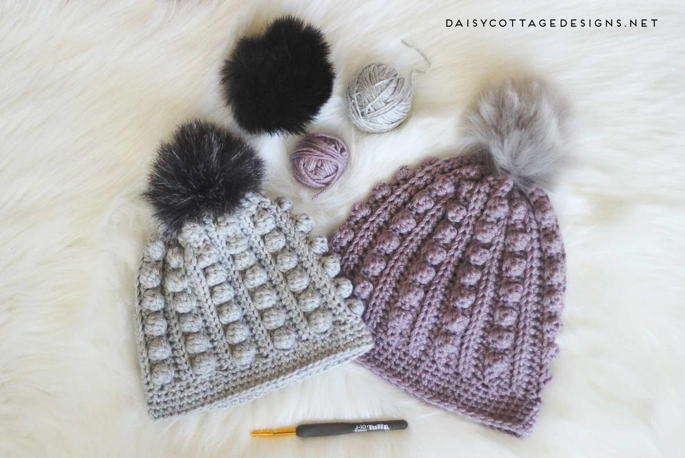 hat with two bobbles