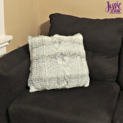 Giant Cabled Knit Pillow