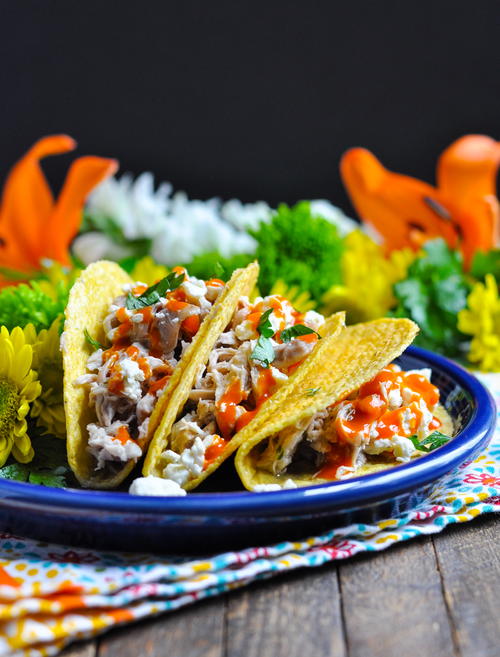 Buffalo Ranch Chicken Tacos Slow Cooker Buffalo Ranch Chicken Tacos