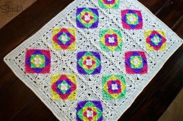 Optical Illusion Crochet Baby Blanket