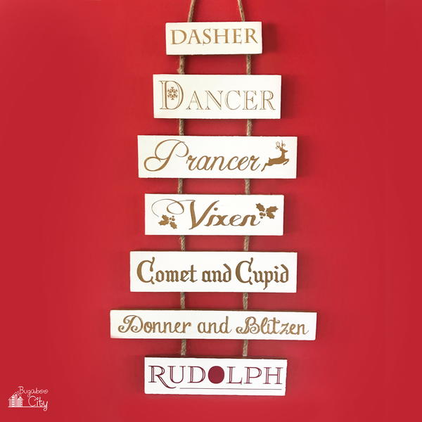 Reindeer Wooden Sign Reindeer Wooden Sign